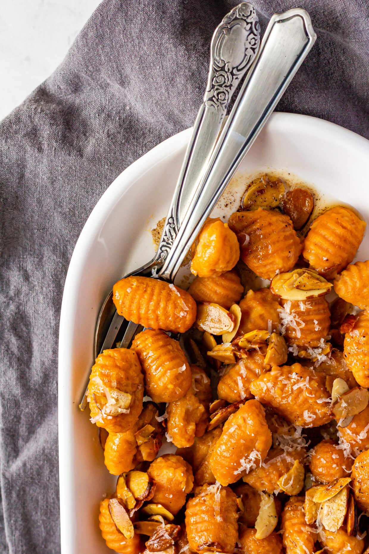 Sweet Potato Gnocchi with Brown Butter and Almonds