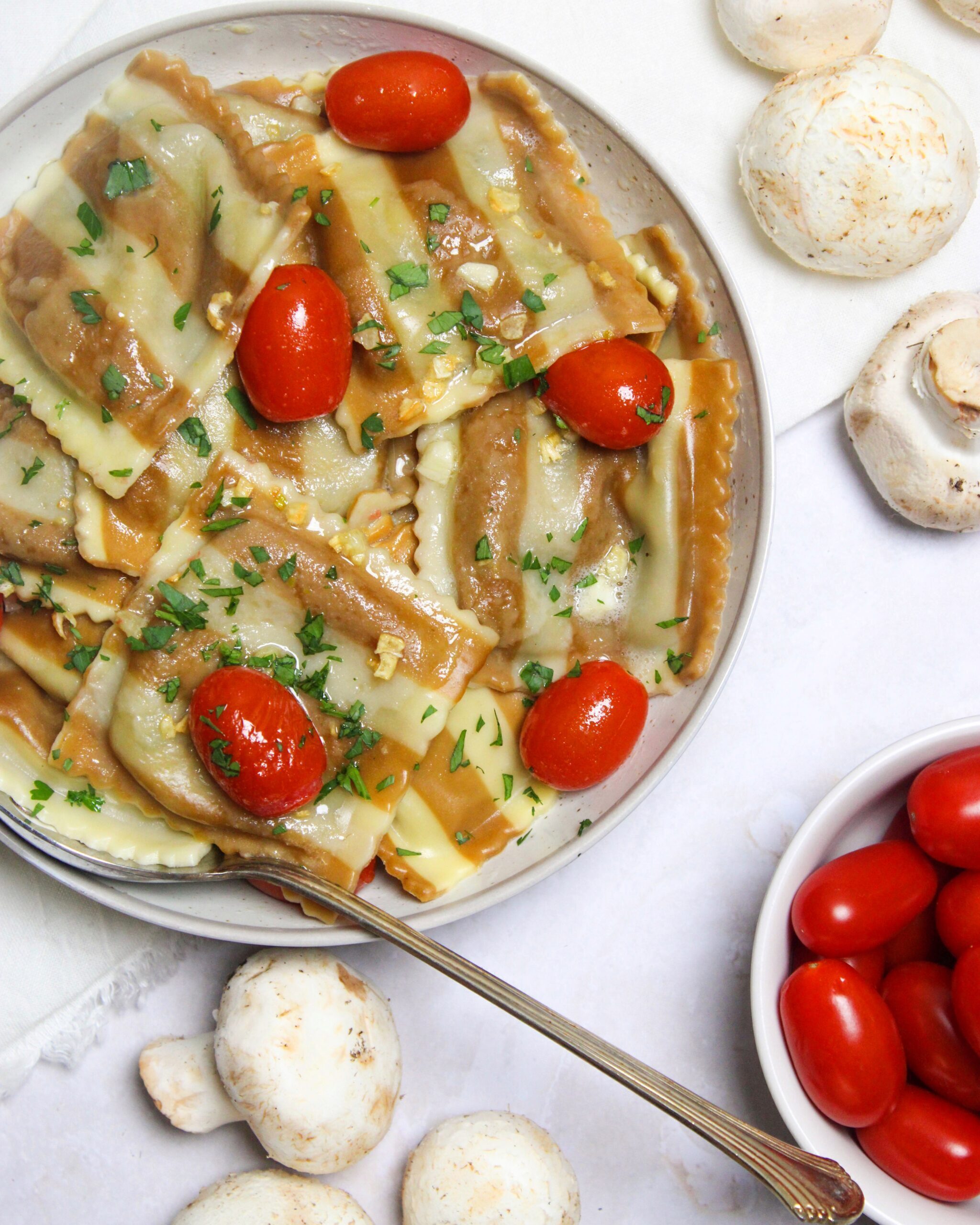 Portabella and Fontina Cheese Ravioli