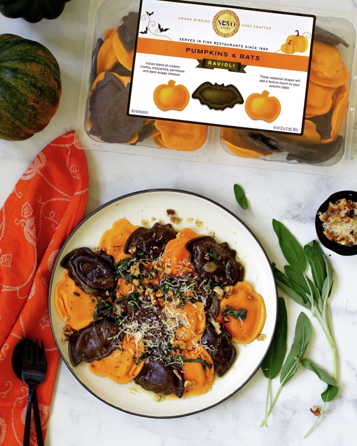 Pumpkins & Bats Ravioli