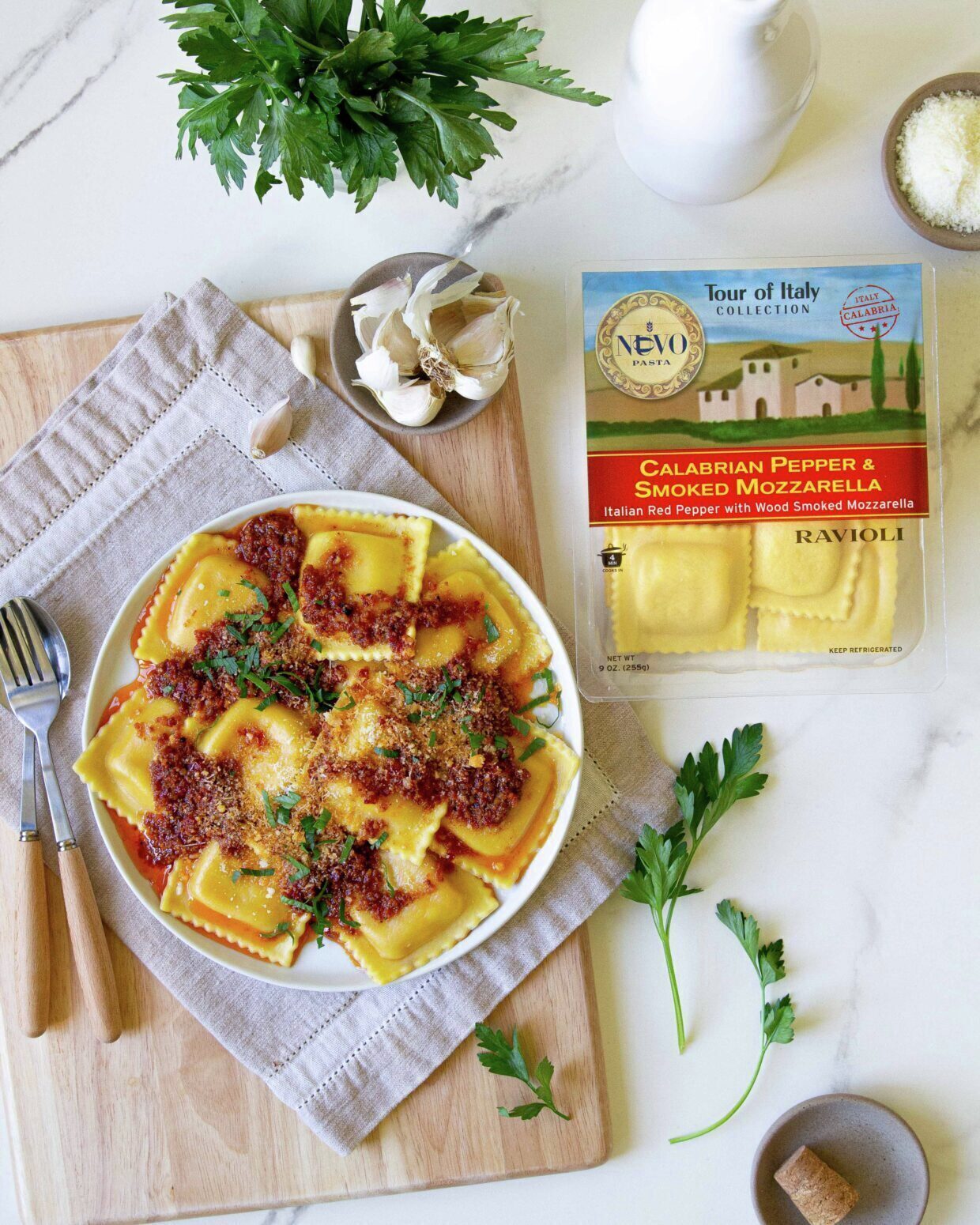 Calabrian Pepper & Smoked Mozzarella Ravioli with Nduja