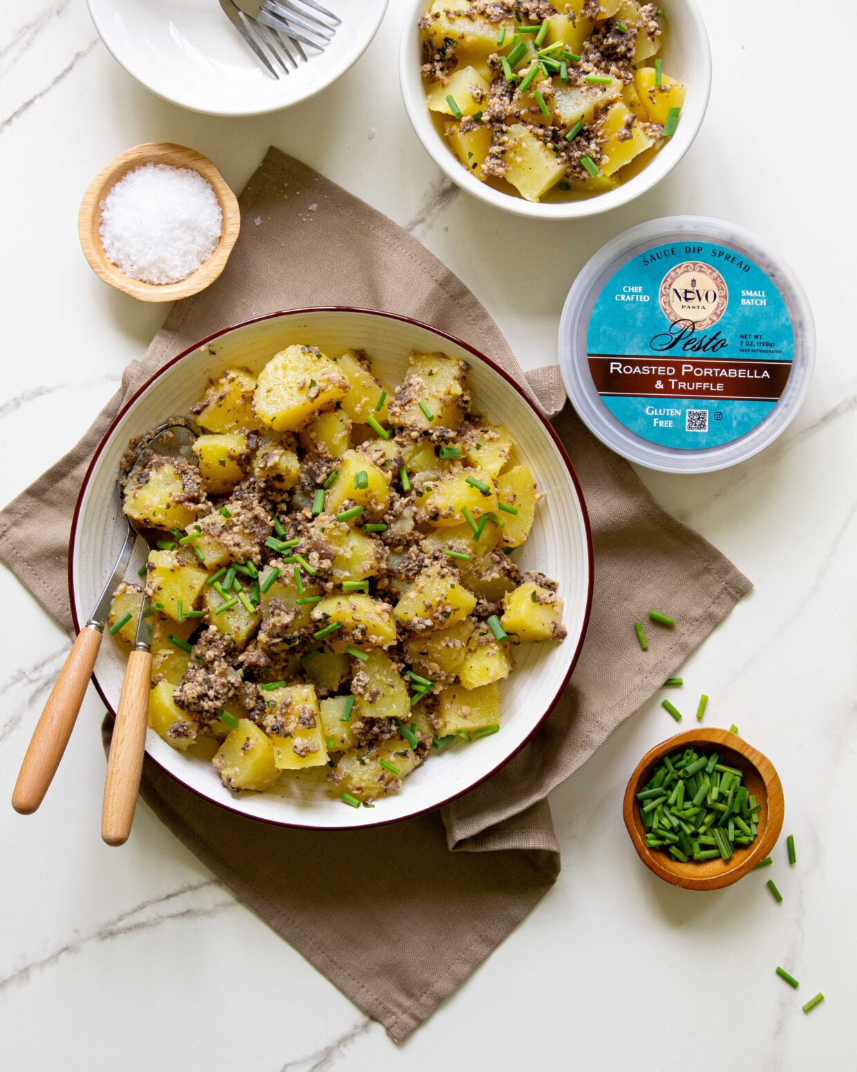Roasted Portabella & Truffle Pesto Potato Salad