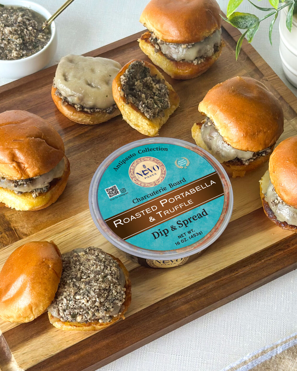 Sliders with Fontina and Mushroom Spread